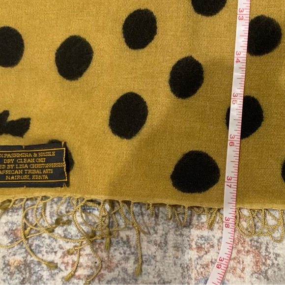 70/30 Cashmere Silk Pashmina Designed by Lisa Christoffersen African Tribal Arts - Picture 7 of 7